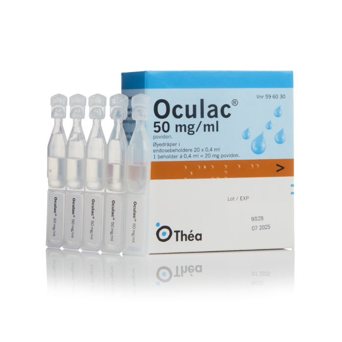 Oculac øyedråper 50 mg/ml 0,4 ml 20 stk