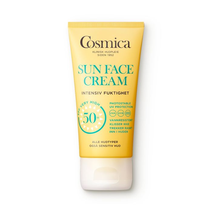 Cosmica Sun ansiktskrem SPF 50+ uten parfyme 50ml