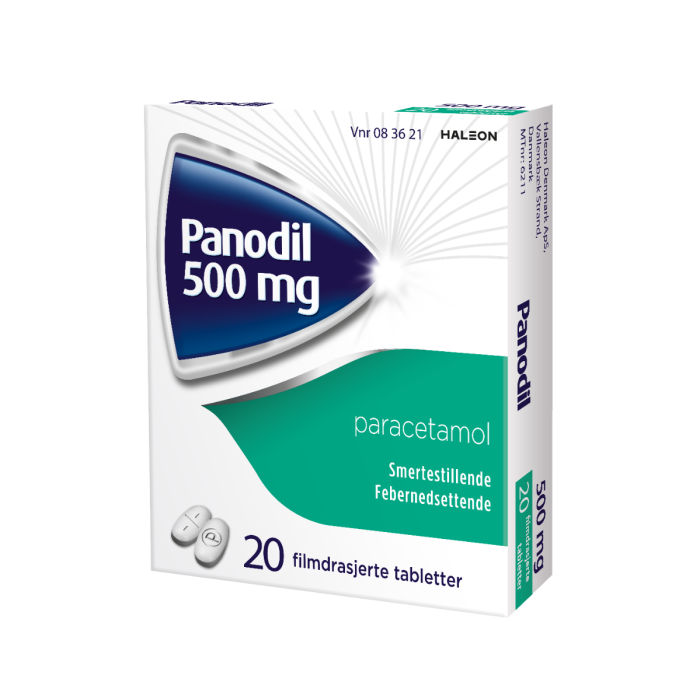 Panodil tabletter 500 mg 20 stk