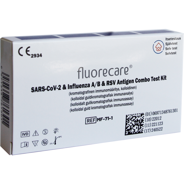 Fluorecare 4 i 1 kombinasjonstest for covid-19, influensa A/B og RS-virus