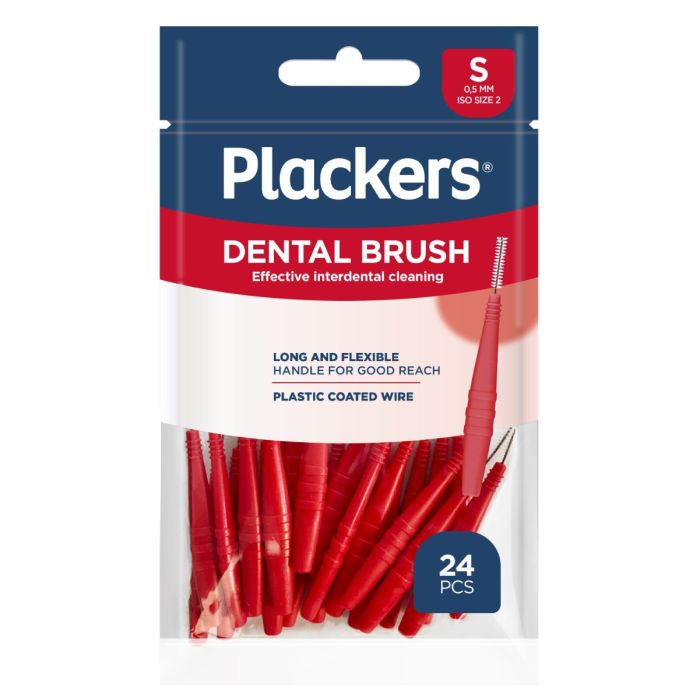 Plackers mellomromsbørste rød 0,5 mm S, 24 stk