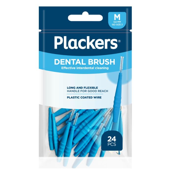 Plackers mellomromsbørste blå 0,6 mm M, 24 stk