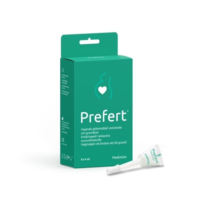 Prefert sædvennlig glidemiddel 8 x 4 ml