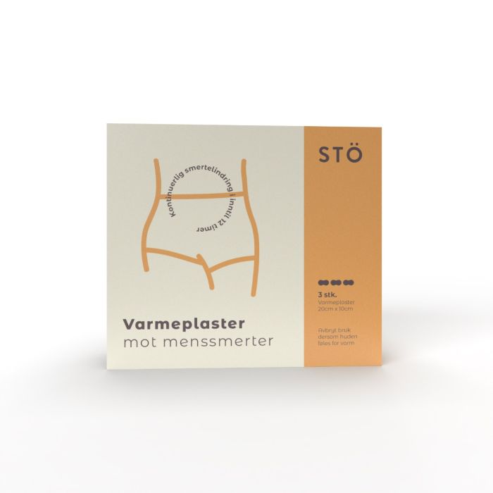 STÖ varmeplaster mot menssmerter 3 stk.