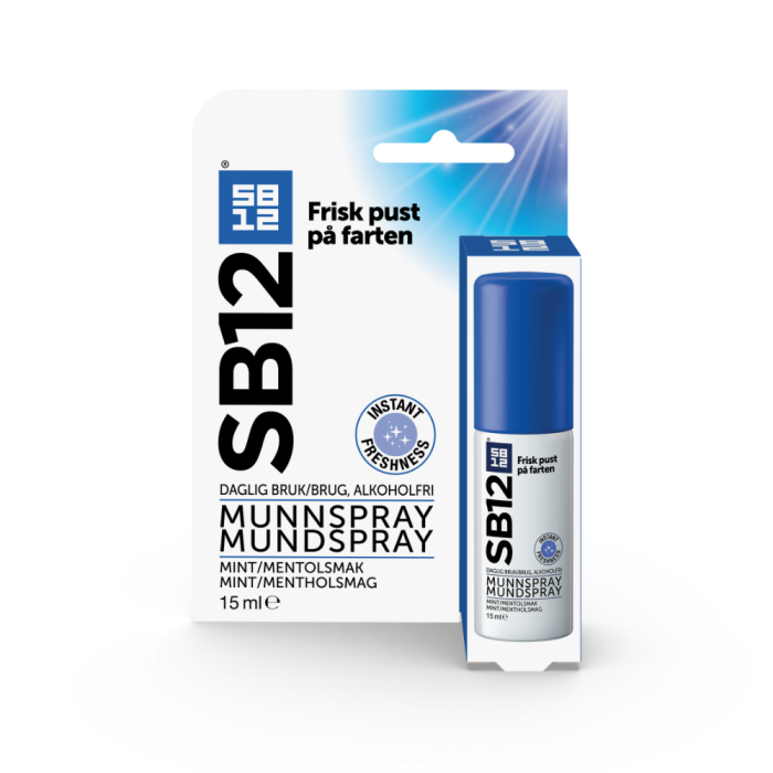 Sb12 Munnspray Mint/Mentol 15 ml