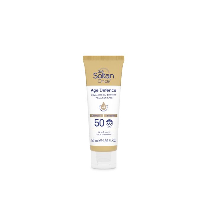 Soltan Once Age Defense Advanced 8hr Protect Facial Sun Care SPF50 50ml