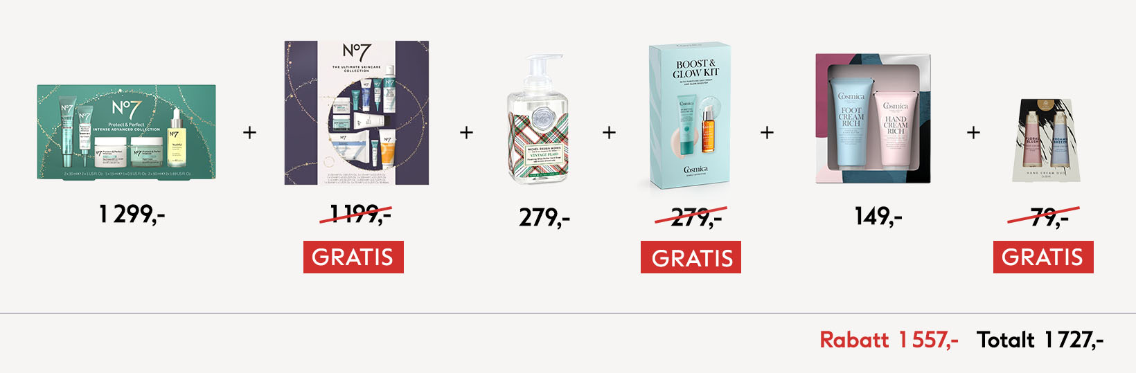 eksempel på hvordan 2 for 1 tilbud fungerer i handlekurven