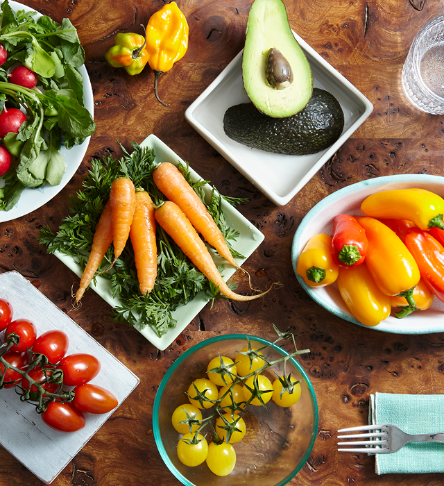 Grønnsaker som lages til en smoothie