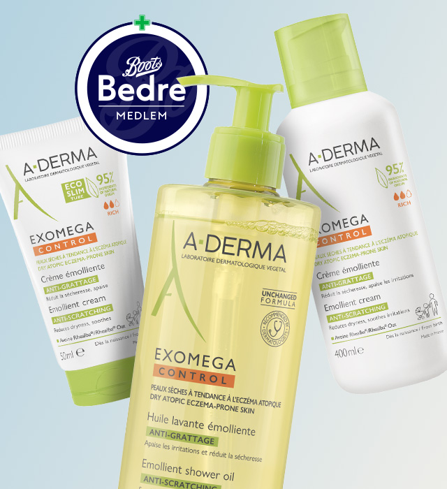A-derma Exomega 40% hos Boots Apotek