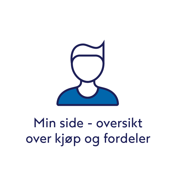 min side med oversikt over kjøp og fordeler