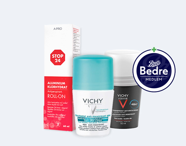 Medlemstilbud: 40% rabatt på deodoranter og antiperspiranter