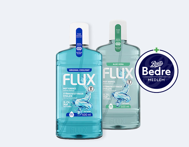 50% rabatt på Flux munnskyll hos Boots apotek