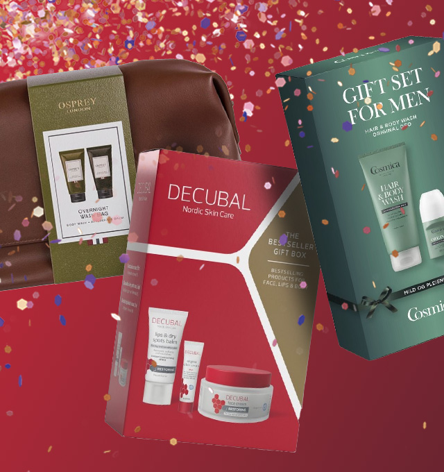 Gavesett herre mann hos Boots Apotek