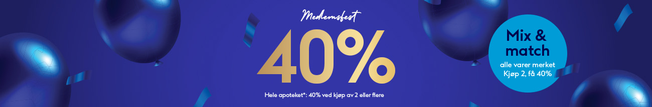 Medlemfest hos Boots Apotek: Kjøp 2 eller flere varer, få 40% rabatt
