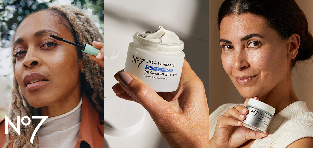 ansiktsprodukter fra No7, 40%  hos Boots apotek