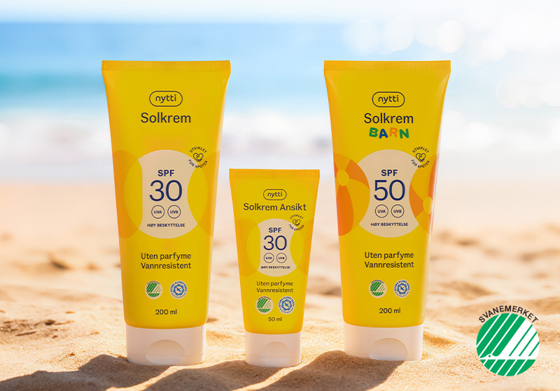 nytti solkrem til barn, solkrem til ansikt, solkrem til kropp - kun hos Boots Apotek