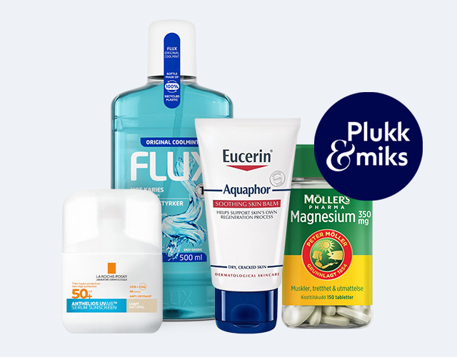 plukk og miks tannpleie, hudpleie og kostilskudd hos Boots Apotek 