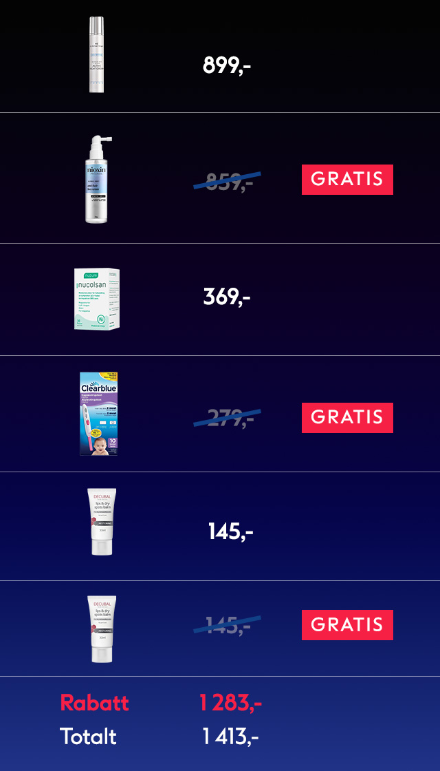 eksempel på hvordan 2 for 1 tilbud fungerer i handlekurven