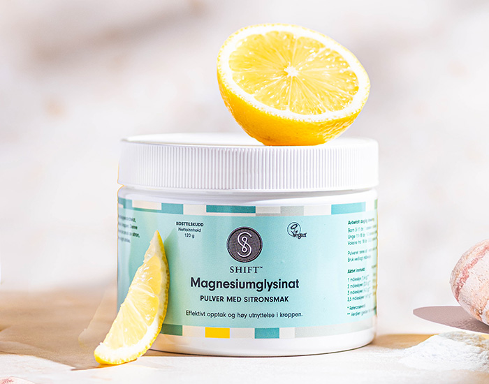 Magnesium pulver fra Shift med sitronsmak