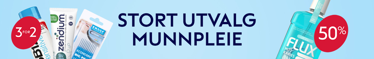 munnpleie tilbud. 3 for 2 og 50% på Flux munnskyll