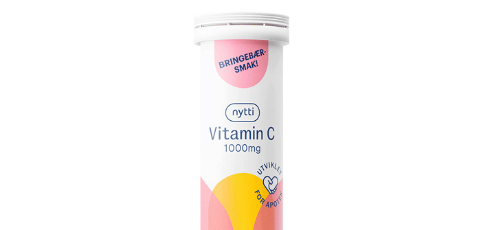 Nytti Vitamin C brusetabelett bringebær
