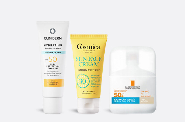 solkrem til ansikt, ansiktssolkrem hos boots apotek